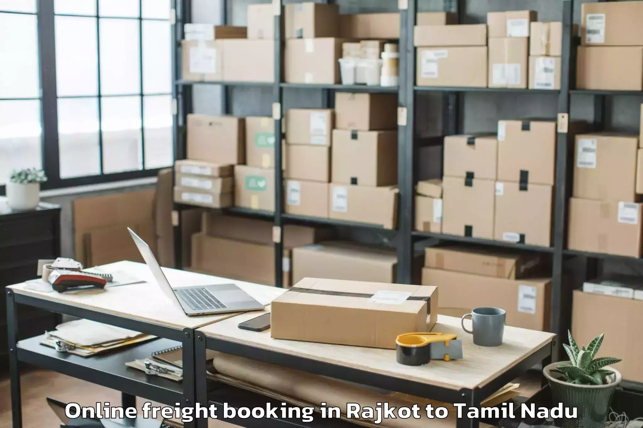 Professional Rajkot to Ambattur Online Freight Booking